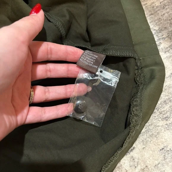 J.McLaughlin Nikita olive green wrap belted utility midi dress size M - Picture 6 of 12